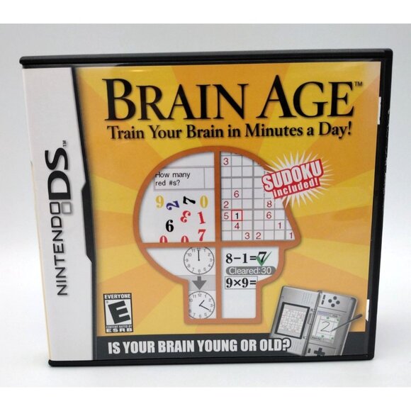 Brain Age Nintendo DS Video Game with Case and Original Manual Tested Works - Picture 3 of 6